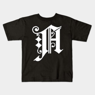 Silver Letter A Kids T-Shirt